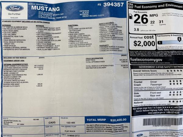 Used 2015 FORD MUSTANG