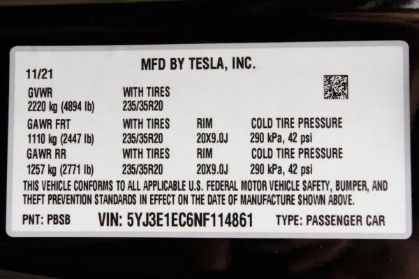 Used 2022 TESLA MODEL 3 PERFORM