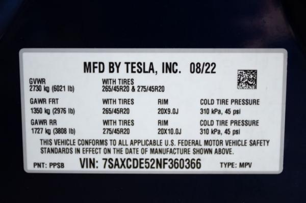 Used 2022 TESLA MODEL X