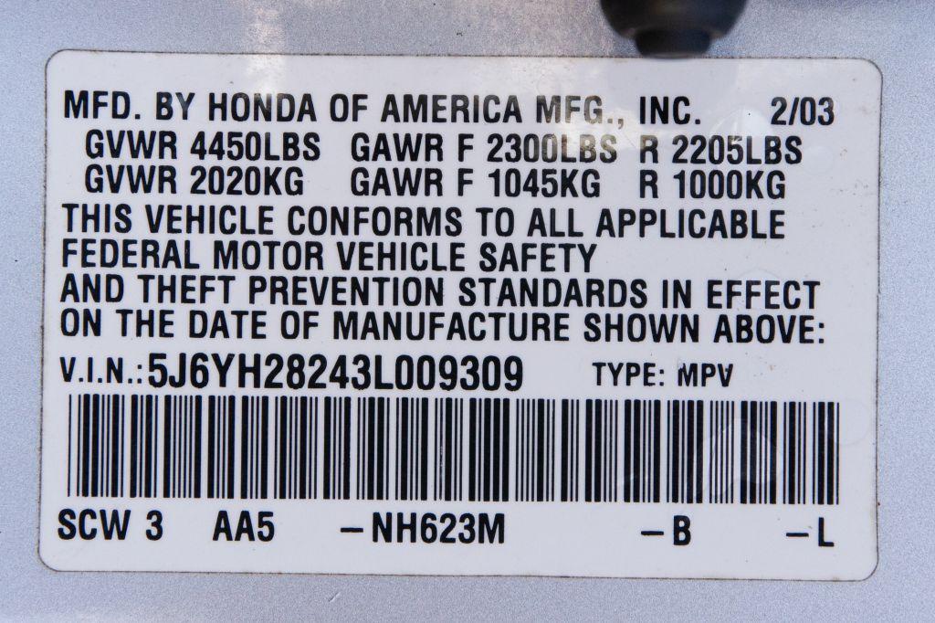 Used 2003 HONDA ELEMENT DX For Sale ($7,900)